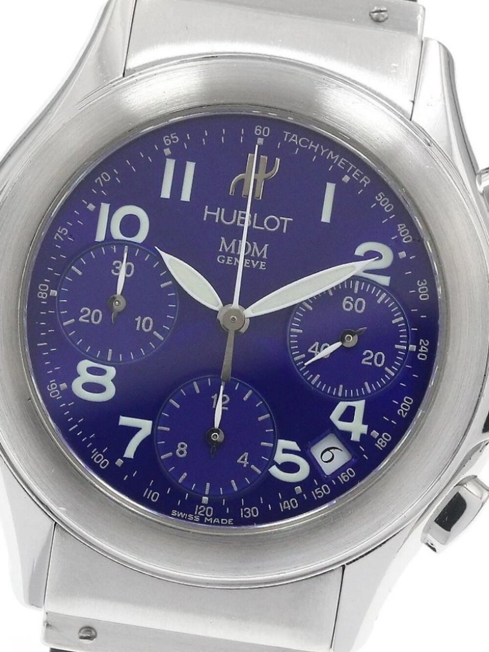 HUBLOT MDM elegant Chronograph Date blue Dial Automatic Men's_942558